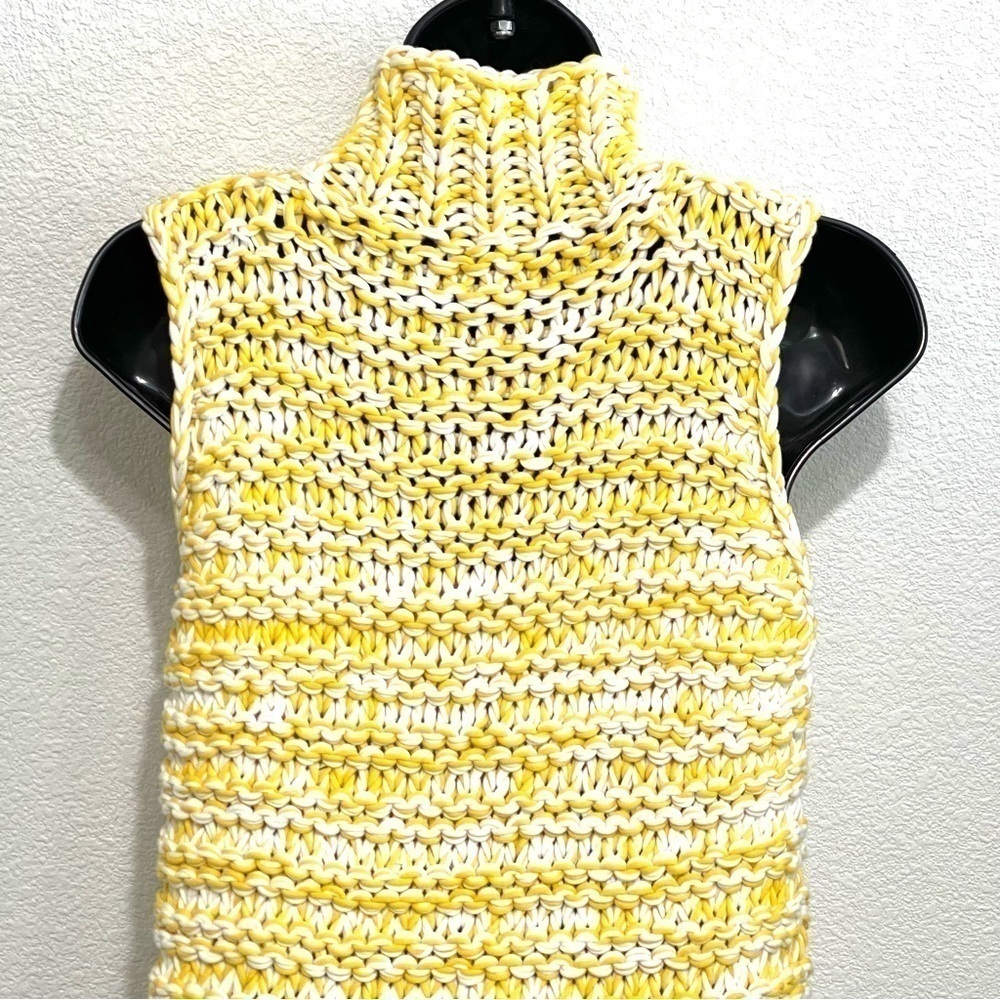 NWT Lafayette 148 Woman Sunbeam Multi Yellow Sleeveless Sweater Size S - Picture 7 of 12